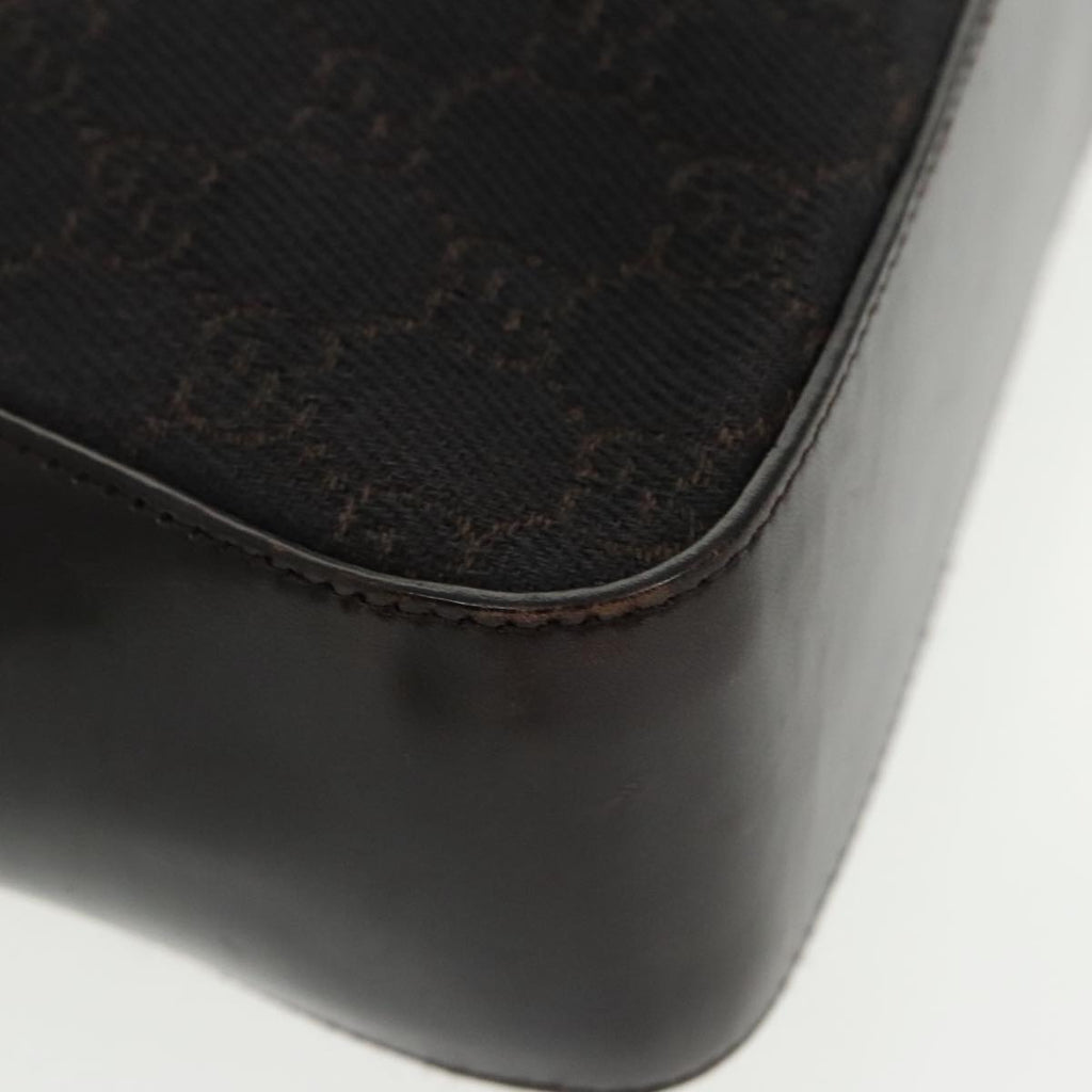 GUCCI GG Canvas Tote Bag Silver Brown 73983 ep6697