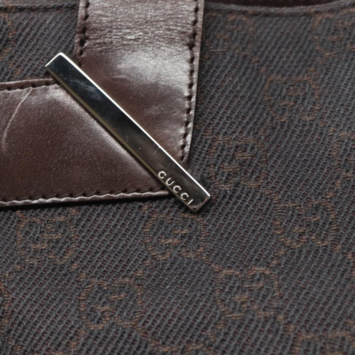 GUCCI GG Canvas Tote Bag Silver Brown 73983 ep6697