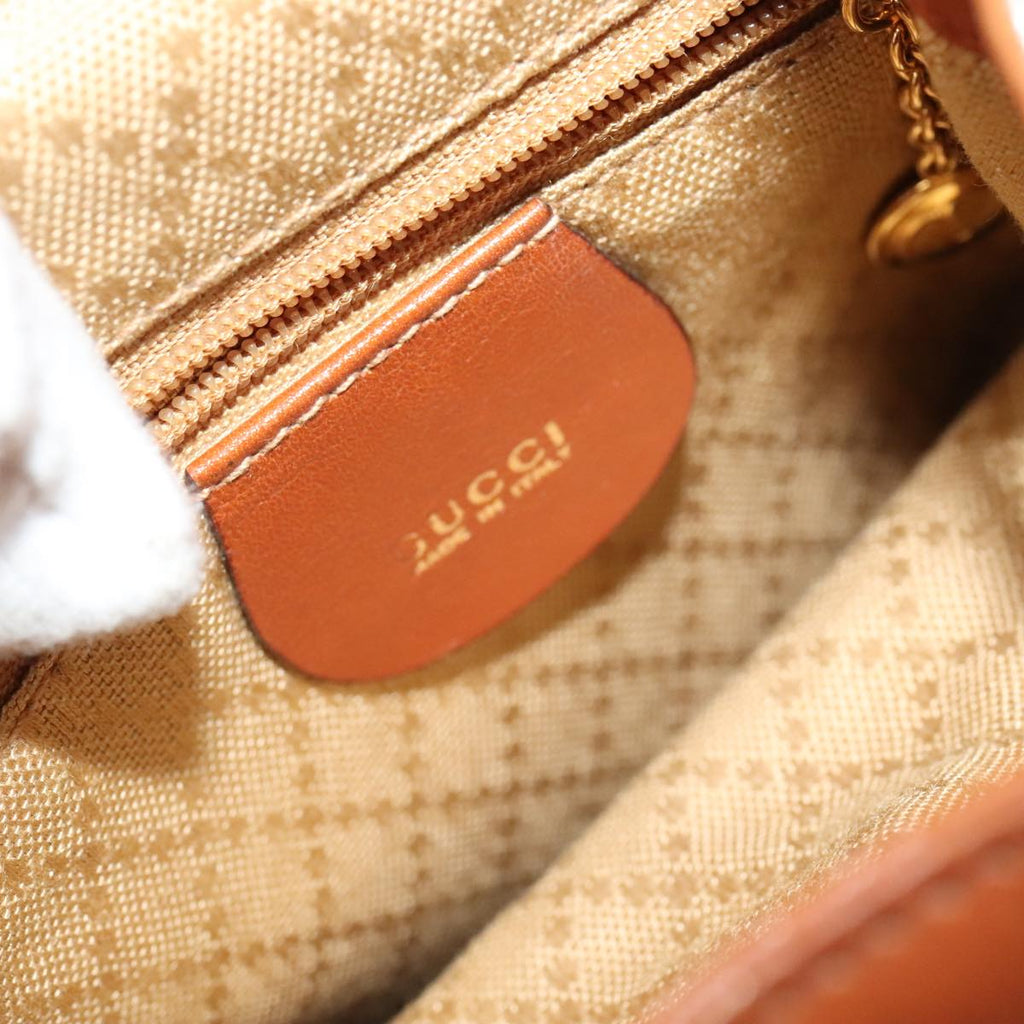 GUCCI Bamboo Backpack Leather Brown Gold 003 3444 0030 ep6741