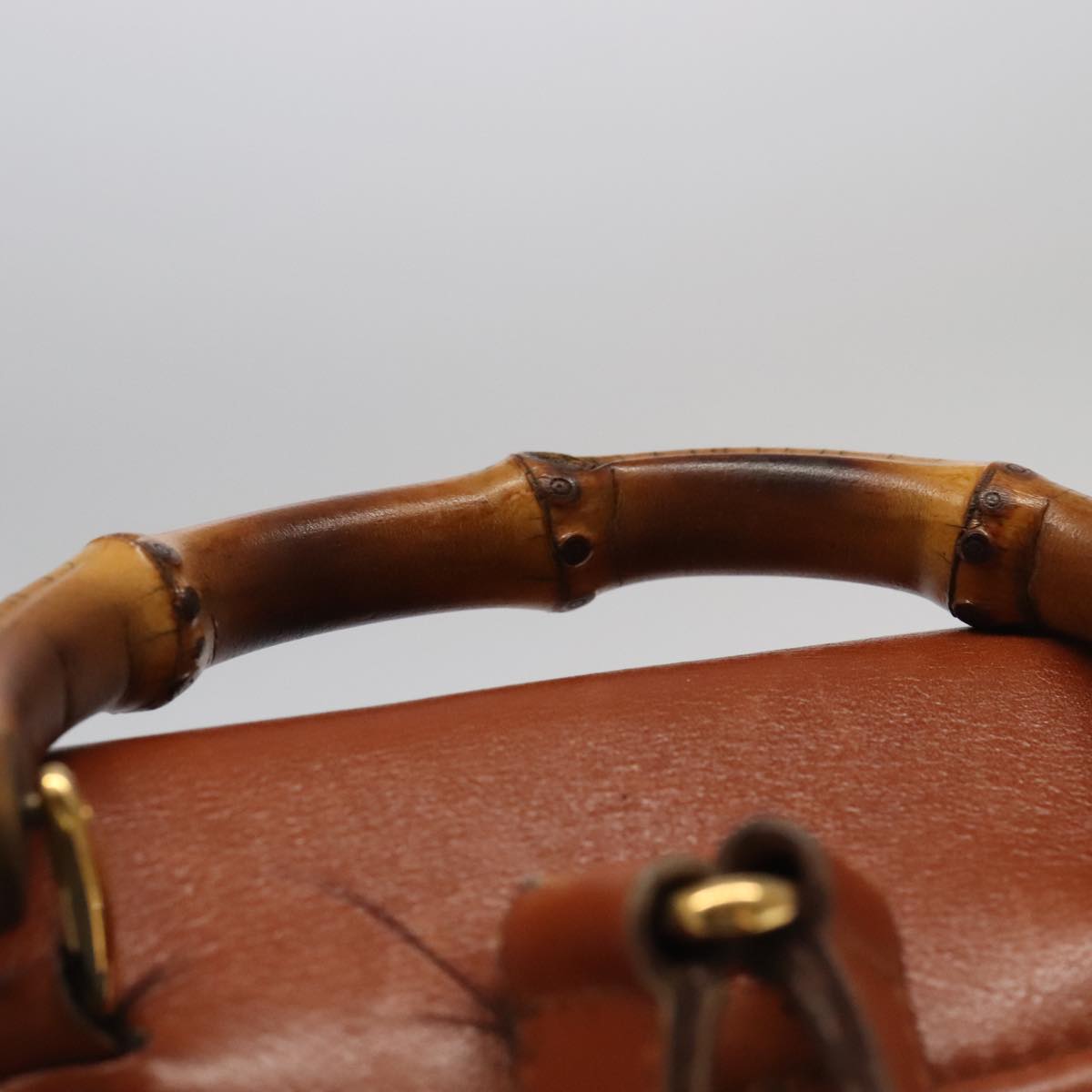 GUCCI Bamboo Backpack Leather Brown Gold 003 3444 0030 ep6741