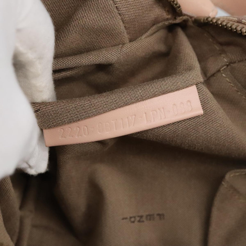 FENDI Zucchino Canvas Shoulder Bag Pink Gold ep6746