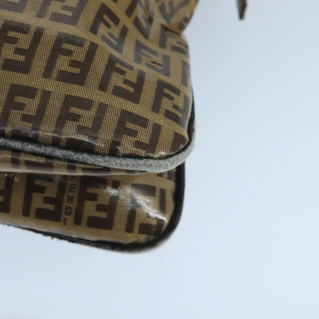 FENDI Zucchino Canvas Shoulder Bag Enamel Beige ep6814