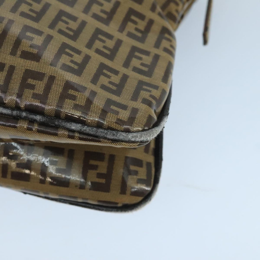 FENDI Zucchino Canvas Shoulder Bag Enamel Beige ep6814