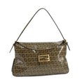 FENDI Zucchino Canvas Shoulder Bag Enamel Beige ep6814