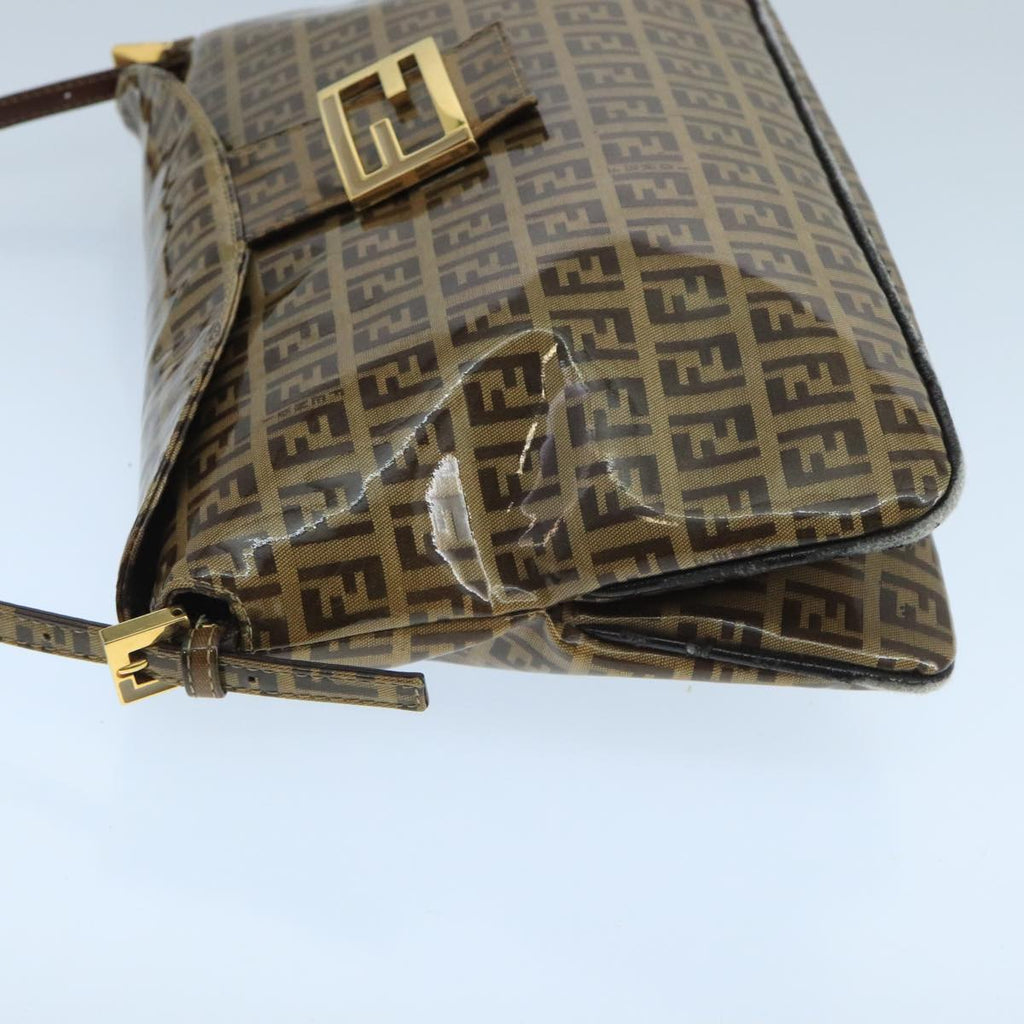 FENDI Zucchino Canvas Shoulder Bag Enamel Beige ep6814