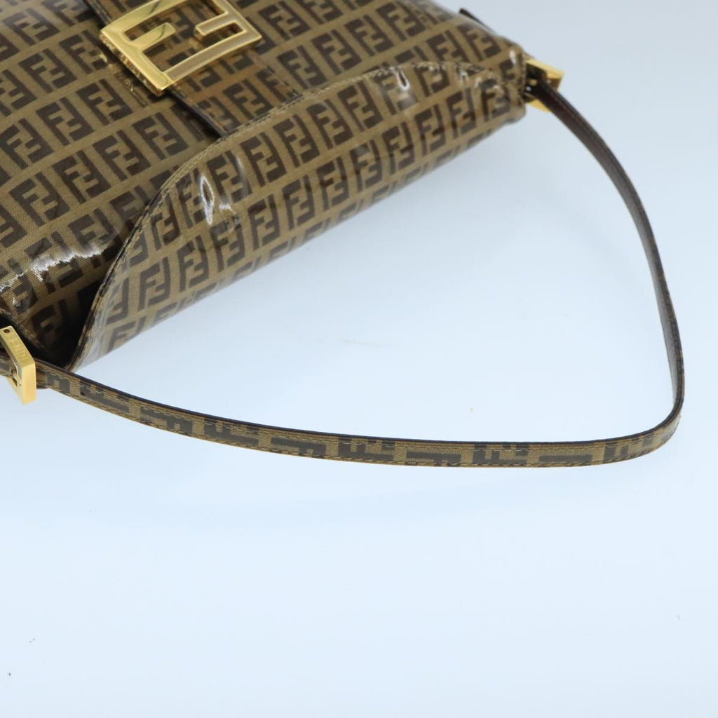 FENDI Zucchino Canvas Shoulder Bag Enamel Beige ep6814