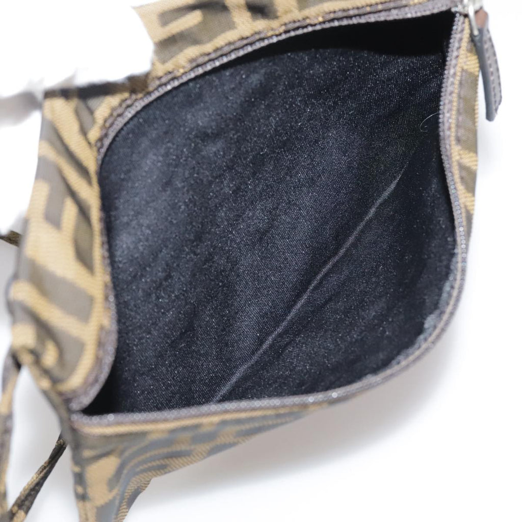 FENDI Zucca Canvas Tote Bag Brown Black Silver ep6861