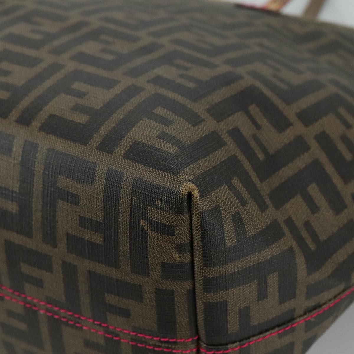 FENDI Zucca Canvas Tote Bag Brown Black ep6901