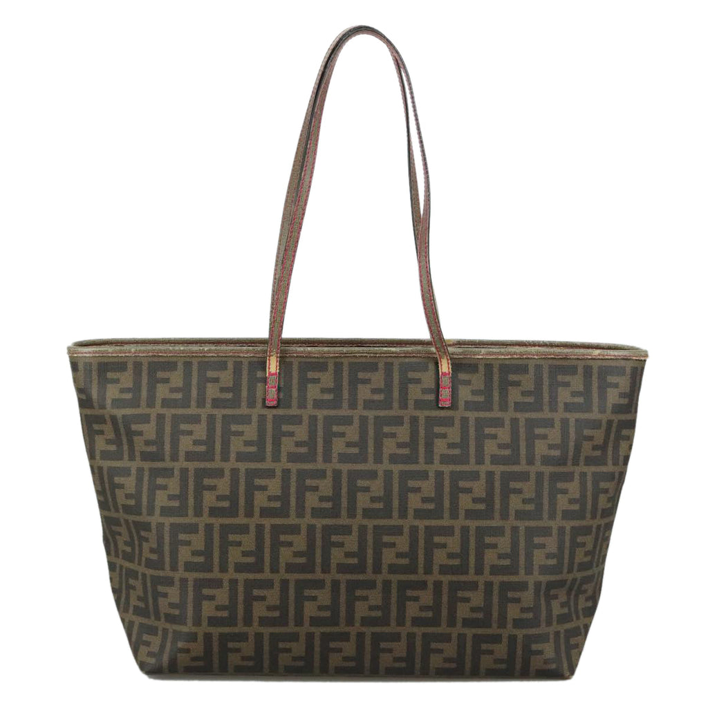 FENDI Zucca Canvas Tote Bag Brown Black ep6901