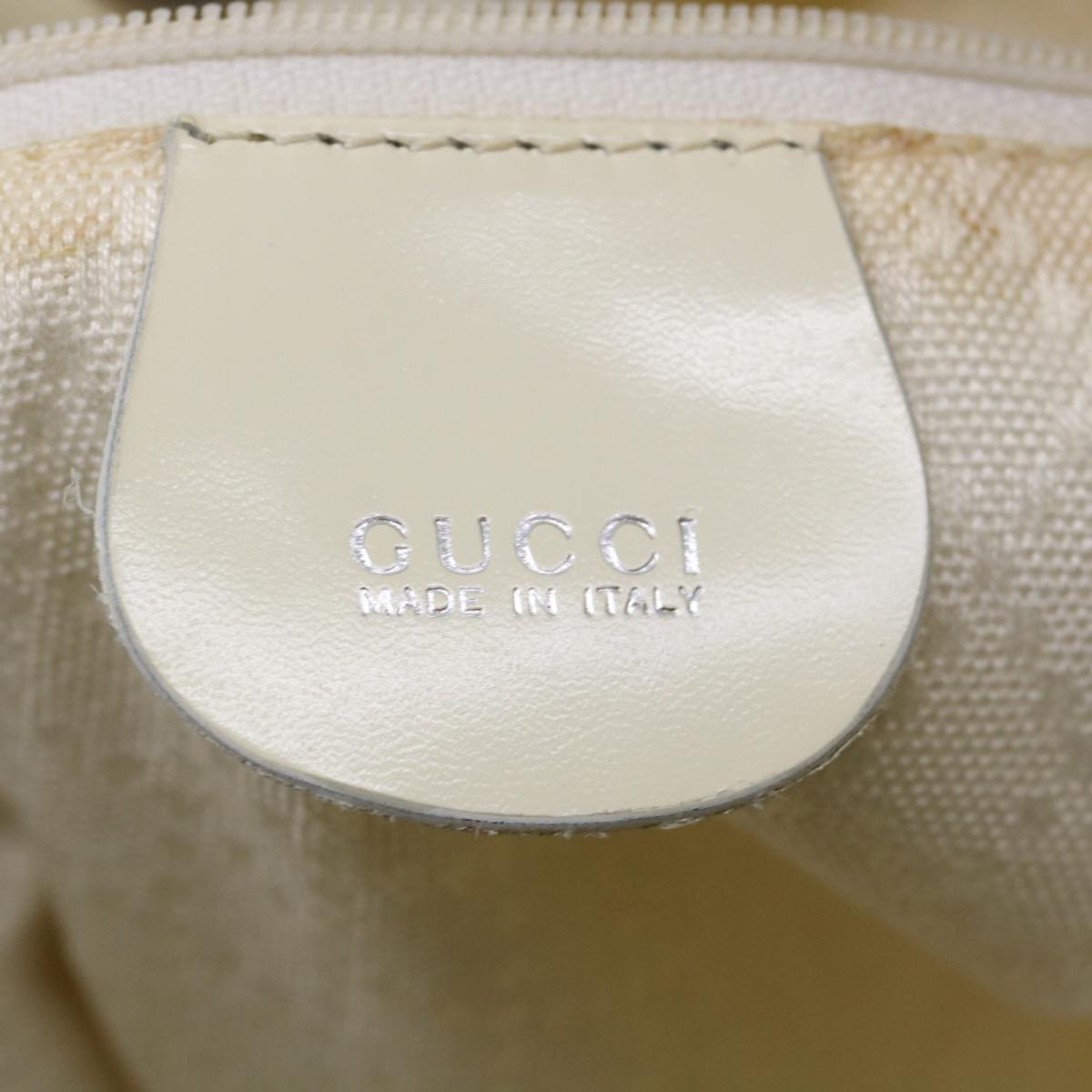 GUCCI Bamboo Shoulder Bag Canvas 2way White 1577 ep700