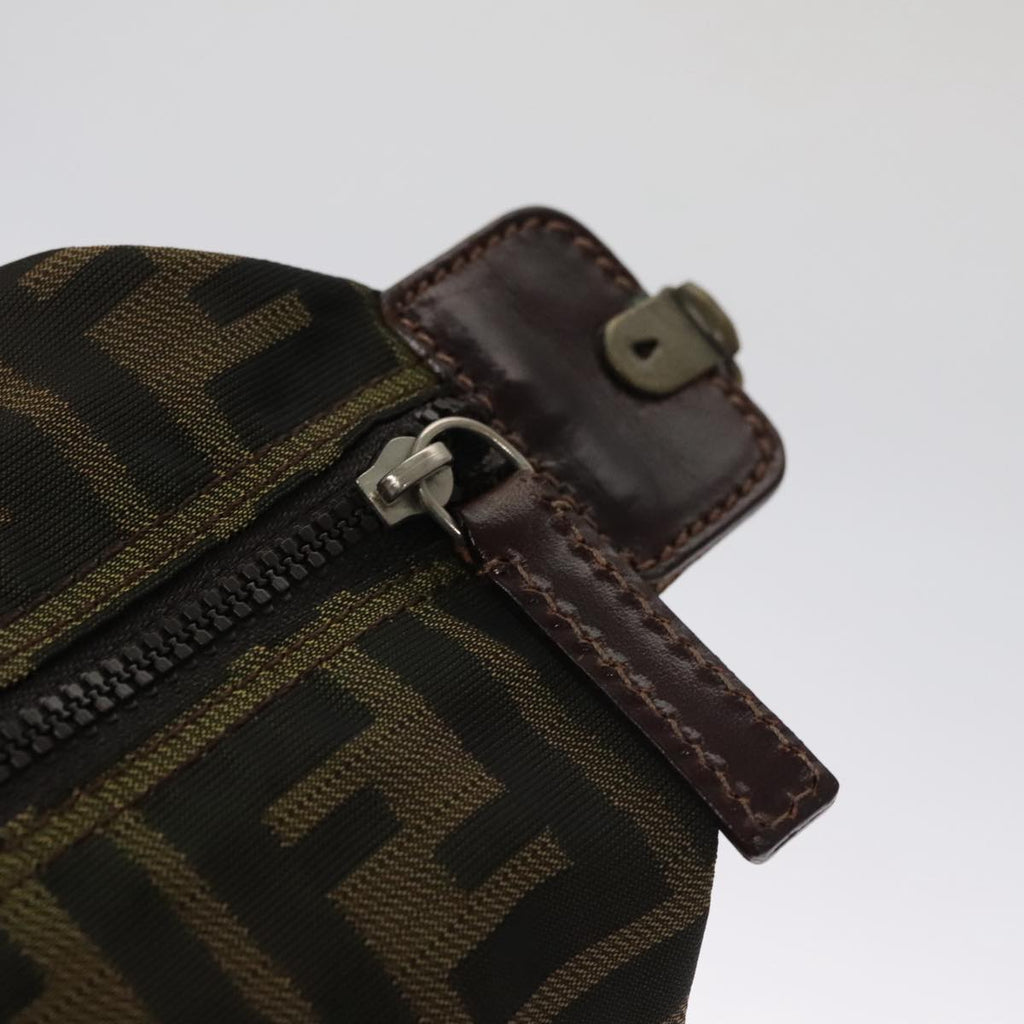 FENDI Zucca Canvas Pouch Brown Black ep7110