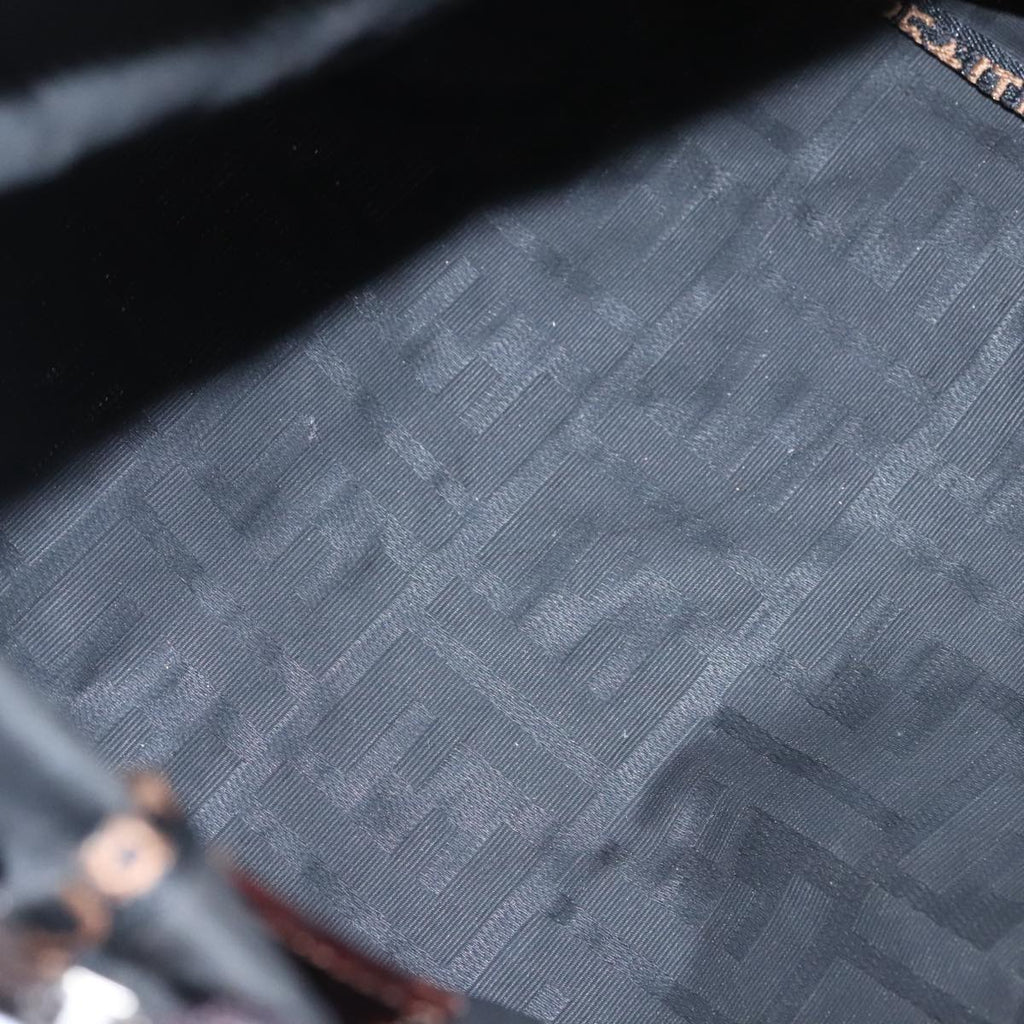 FENDI Zucca Canvas Pouch Brown Black ep7110