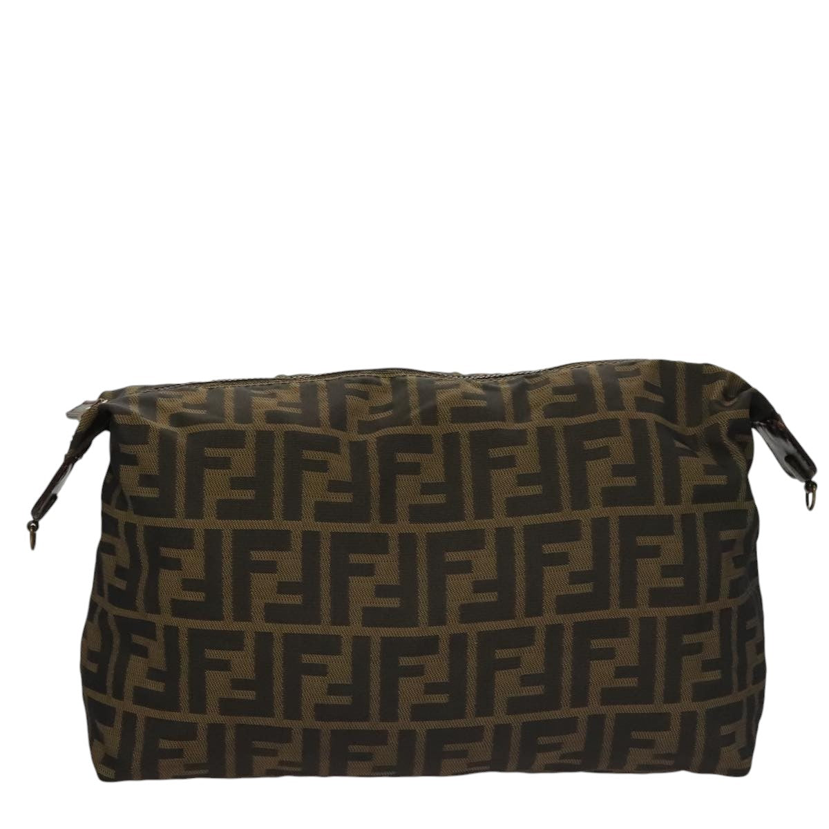 FENDI Zucca Canvas Pouch Brown Black ep7110