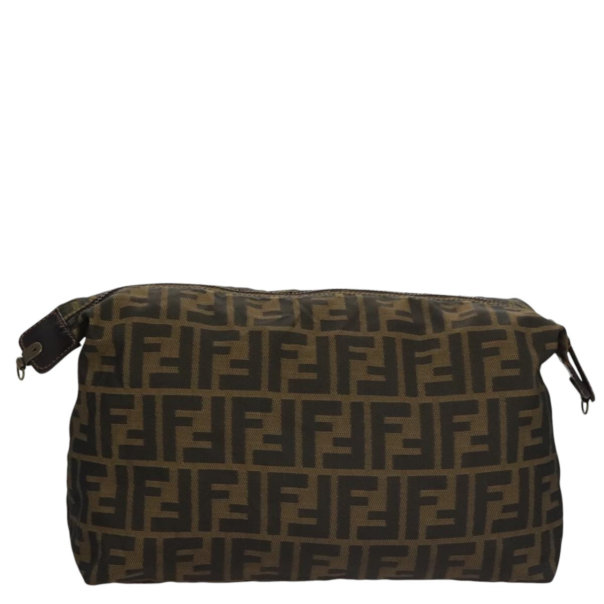 FENDI Zucca Canvas Pouch Brown Black ep7110