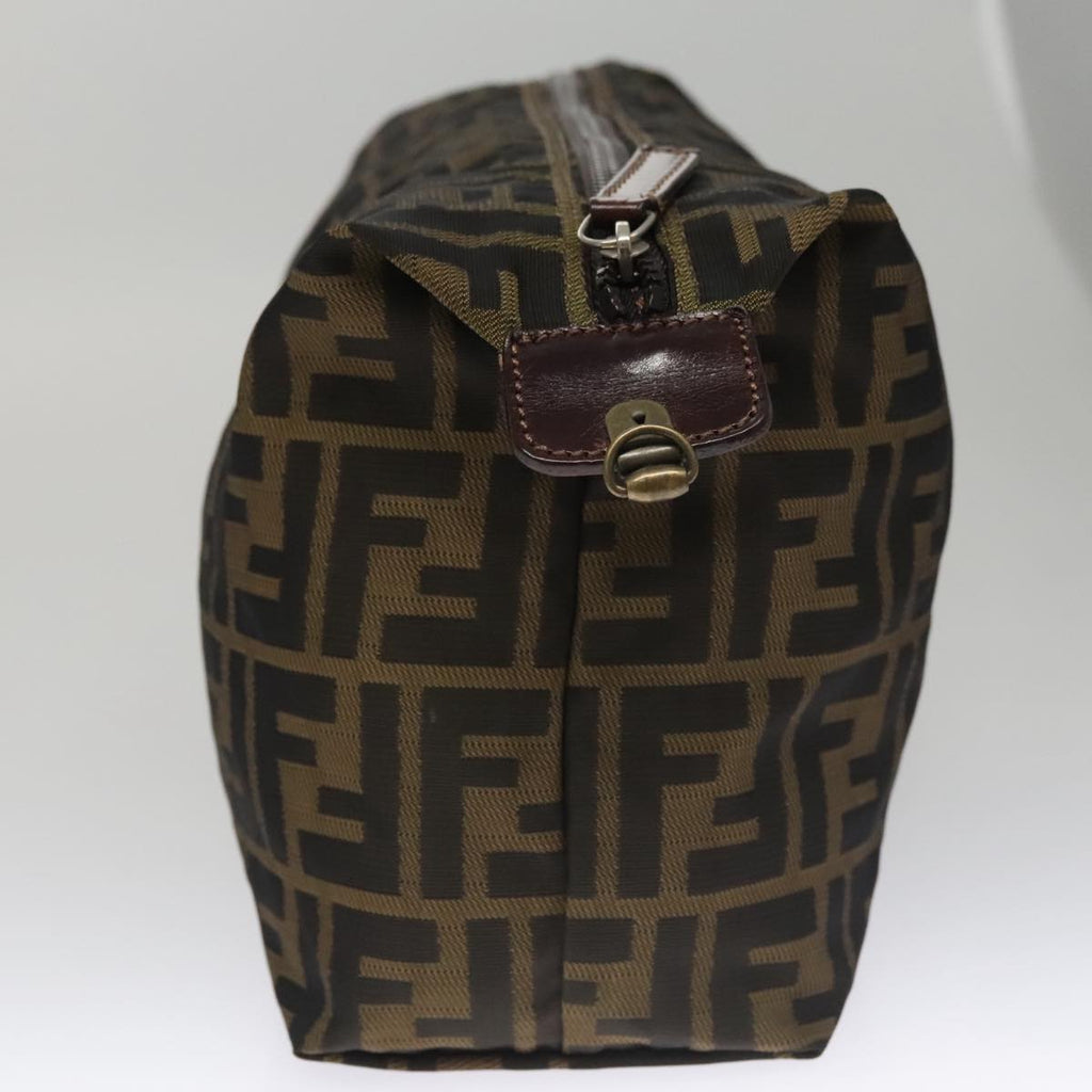 FENDI Zucca Canvas Pouch Brown Black ep7110