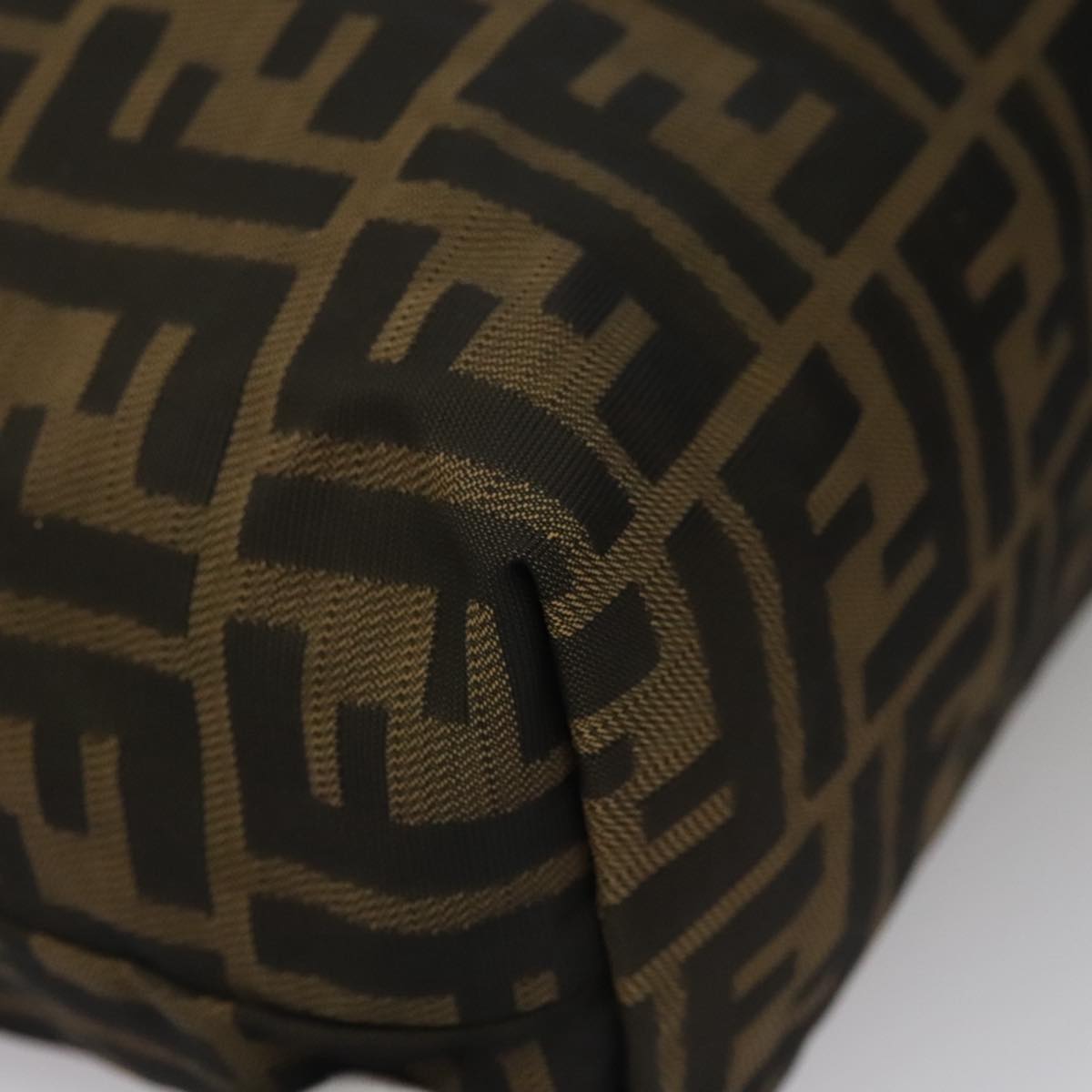 FENDI Zucca Canvas Pouch Brown Black ep7110