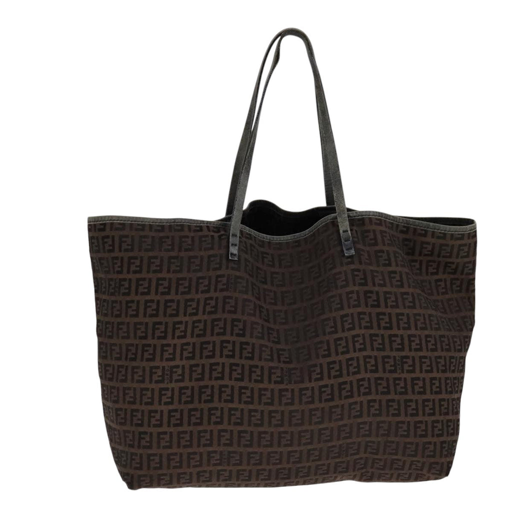 FENDI Zucchino Canvas Tote Bag Brown ep7111