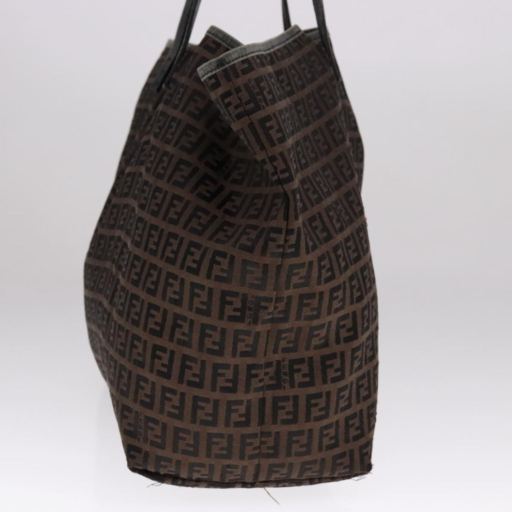 FENDI Zucchino Canvas Tote Bag Brown ep7111