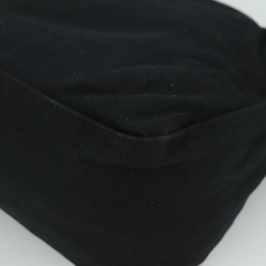 FENDI Mamma Baguette Shoulder Bag Nylon Black Silver ep7119