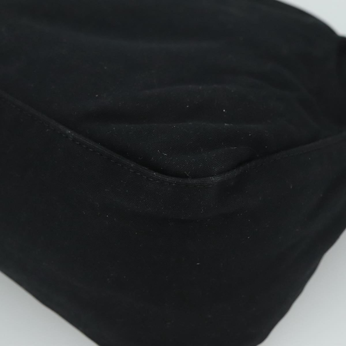 FENDI Mamma Baguette Shoulder Bag Nylon Black Silver ep7119