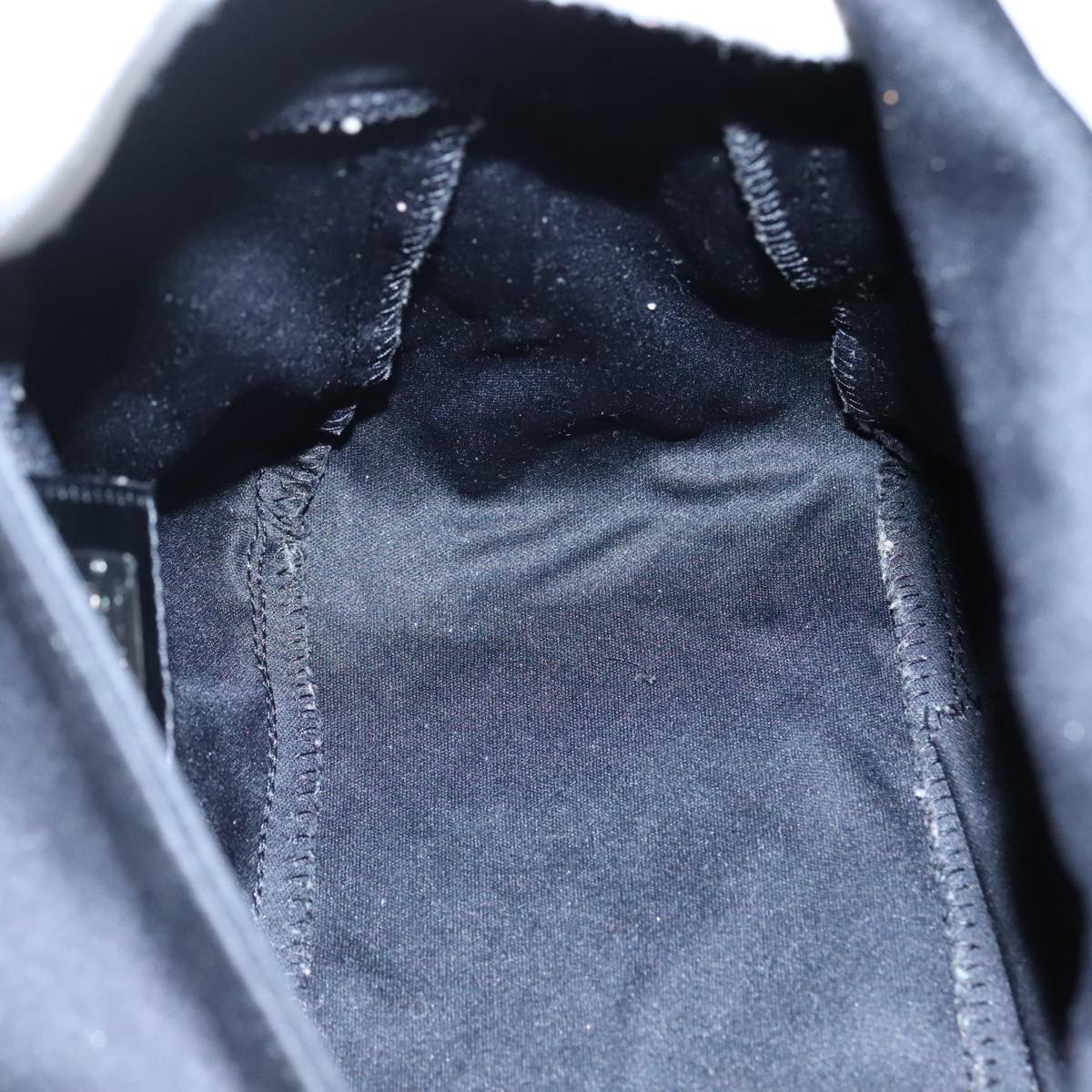 FENDI Mamma Baguette Shoulder Bag Nylon Black Silver ep7119
