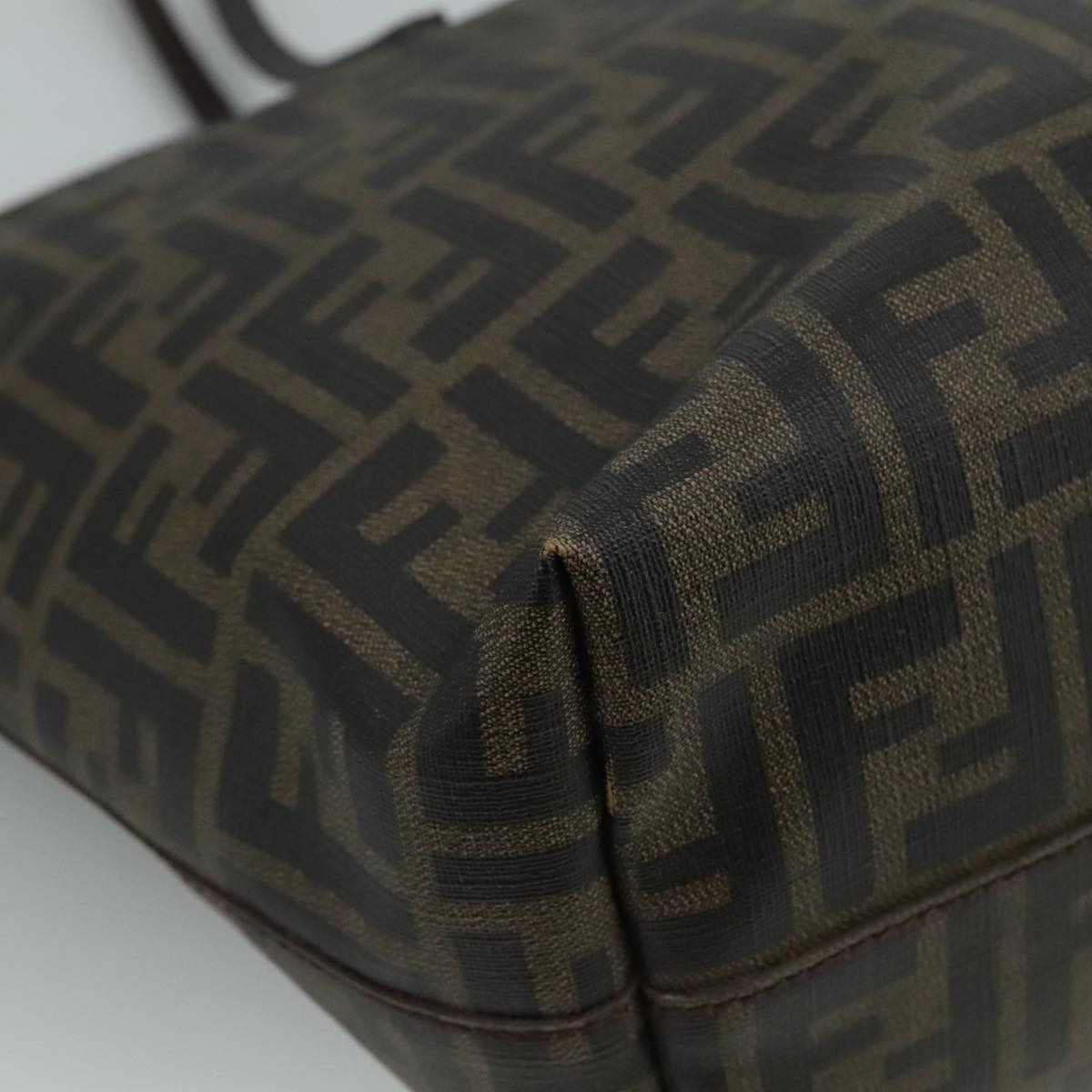FENDI Zucca Canvas Tote Bag Brown Black ep7127