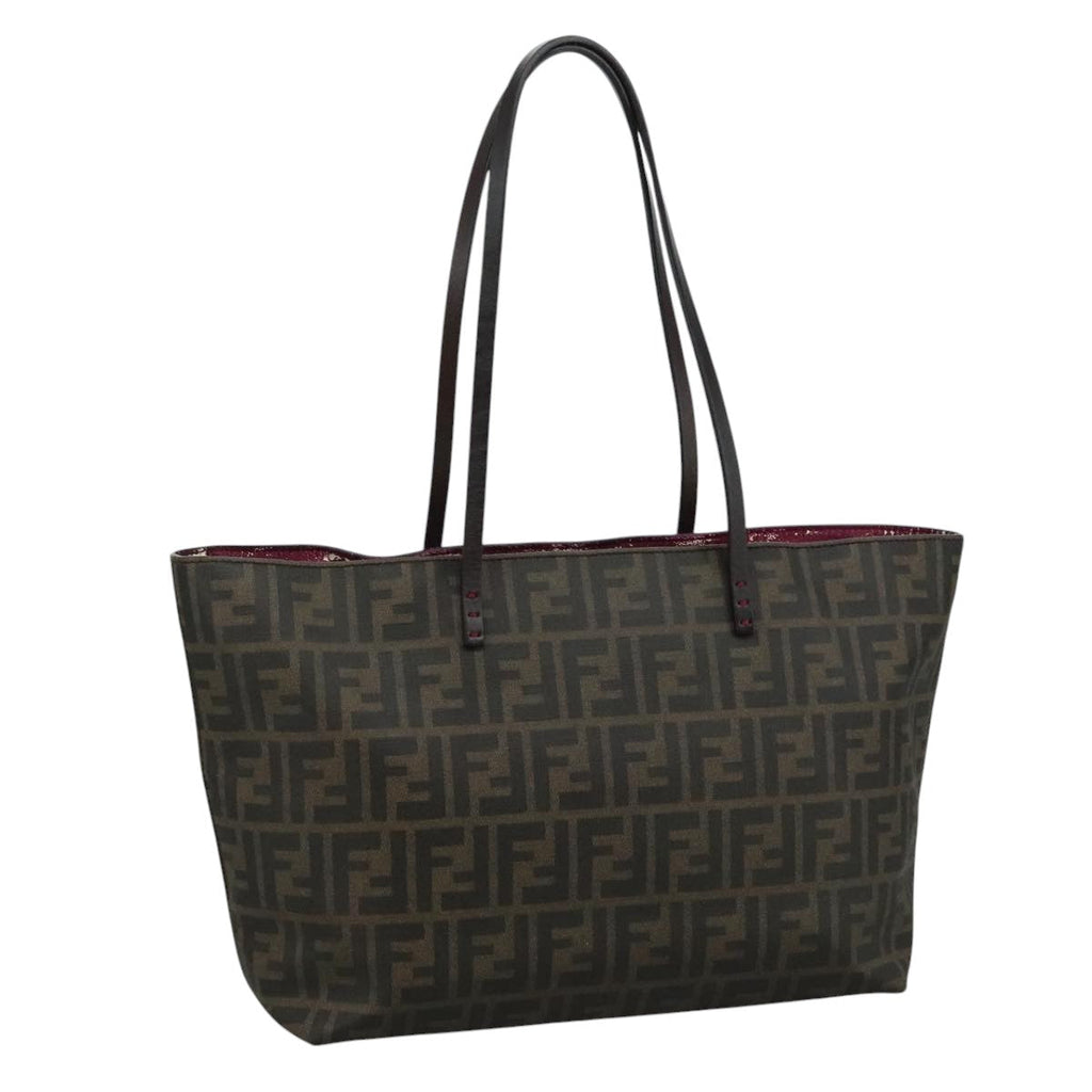 FENDI Zucca Canvas Tote Bag Brown Black ep7127