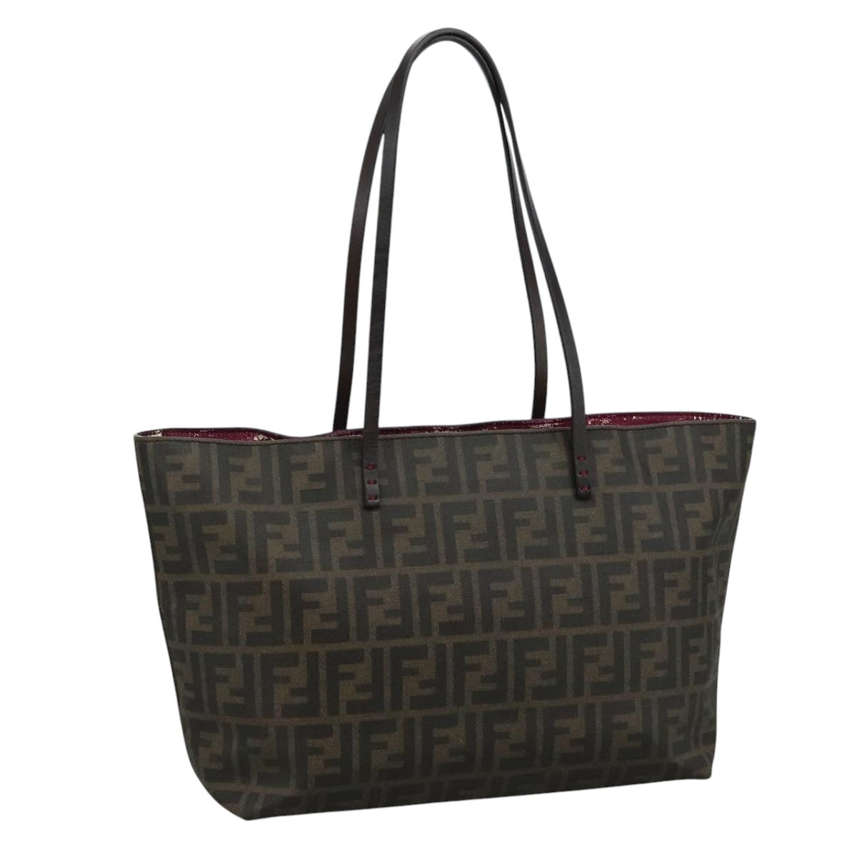 FENDI Zucca Canvas Tote Bag Brown Black ep7127