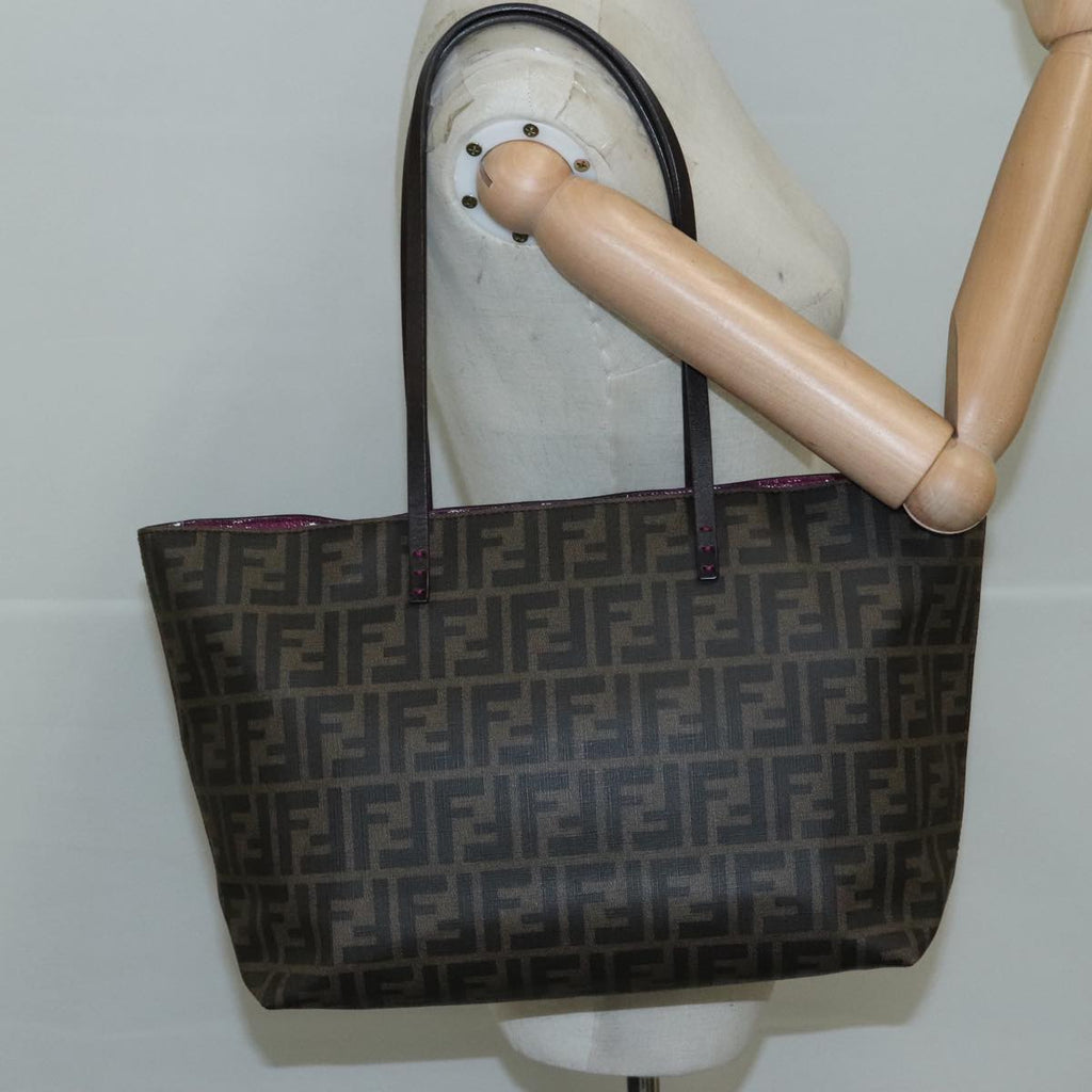FENDI Zucca Canvas Tote Bag Brown Black ep7127