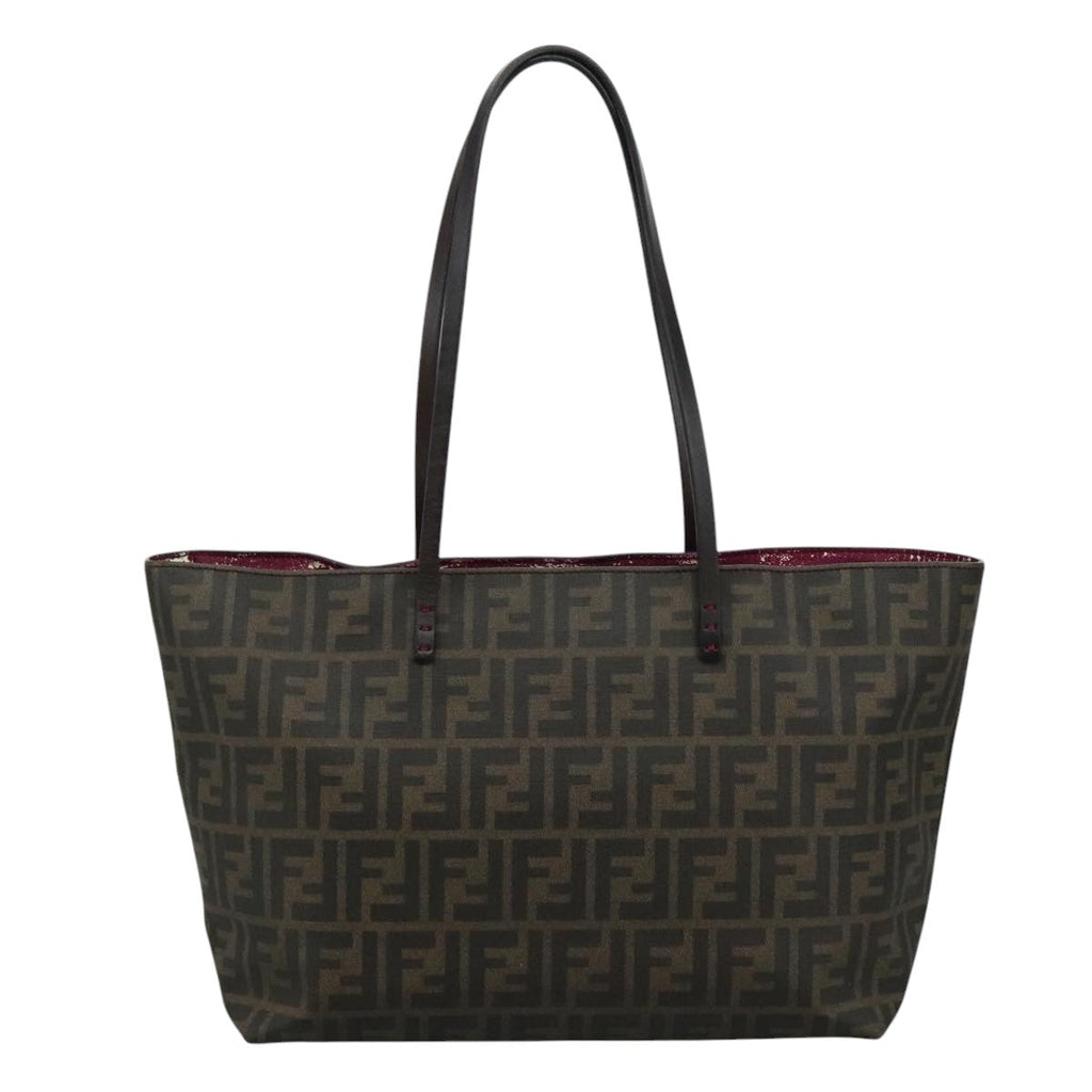 FENDI Zucca Canvas Tote Bag Brown Black ep7127