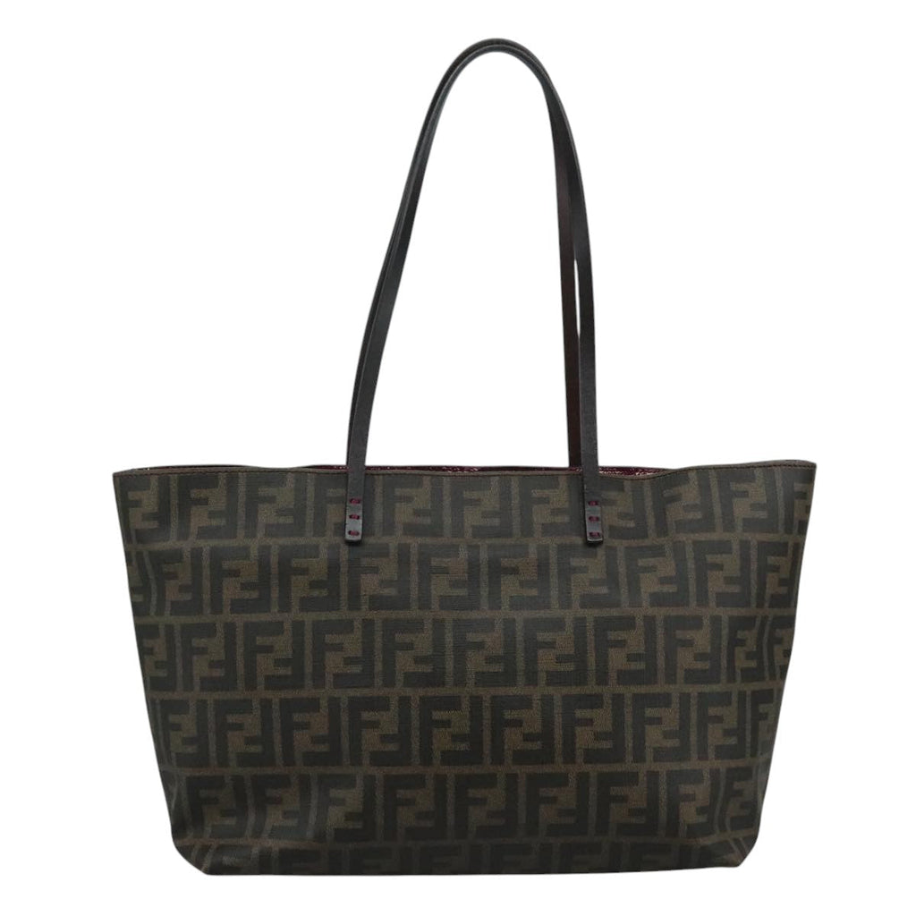 FENDI Zucca Canvas Tote Bag Brown Black ep7127