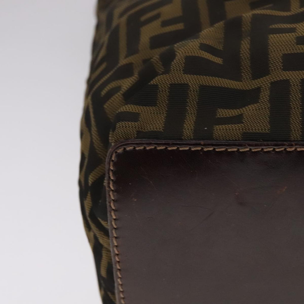 FENDI Zucca Canvas Hand Bag Brown Black ep7128