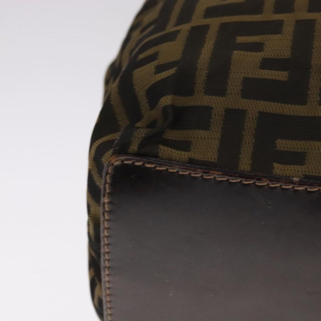 FENDI Zucca Canvas Hand Bag Brown Black ep7128