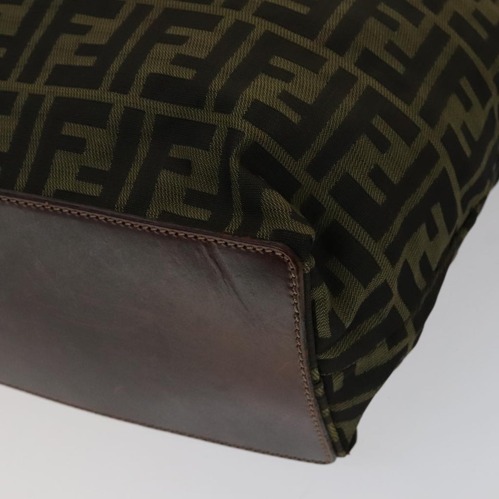 FENDI Zucca Canvas Tote Bag Brown Black ep7142