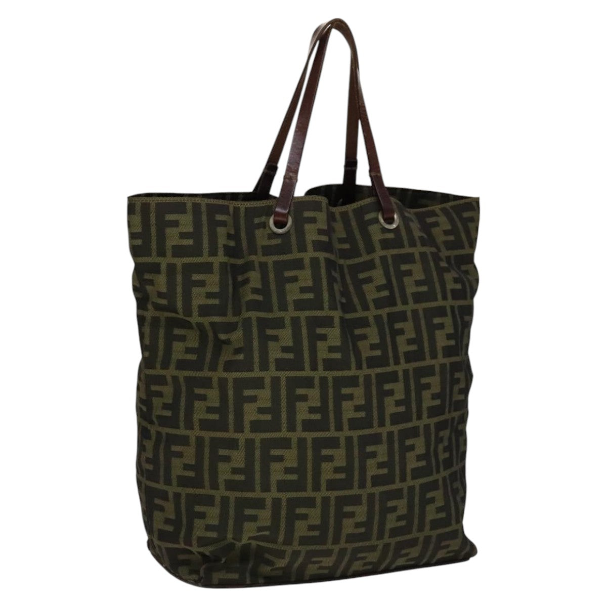 FENDI Zucca Canvas Tote Bag Brown Black ep7142