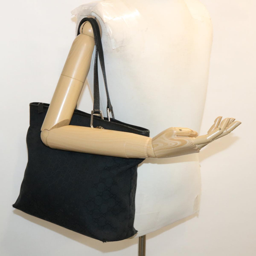 GUCCI GG Canvas Shoulder Bag Black 140274 ep717