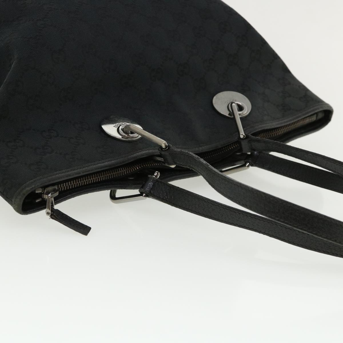 GUCCI GG Canvas Shoulder Bag Black 140274 ep717