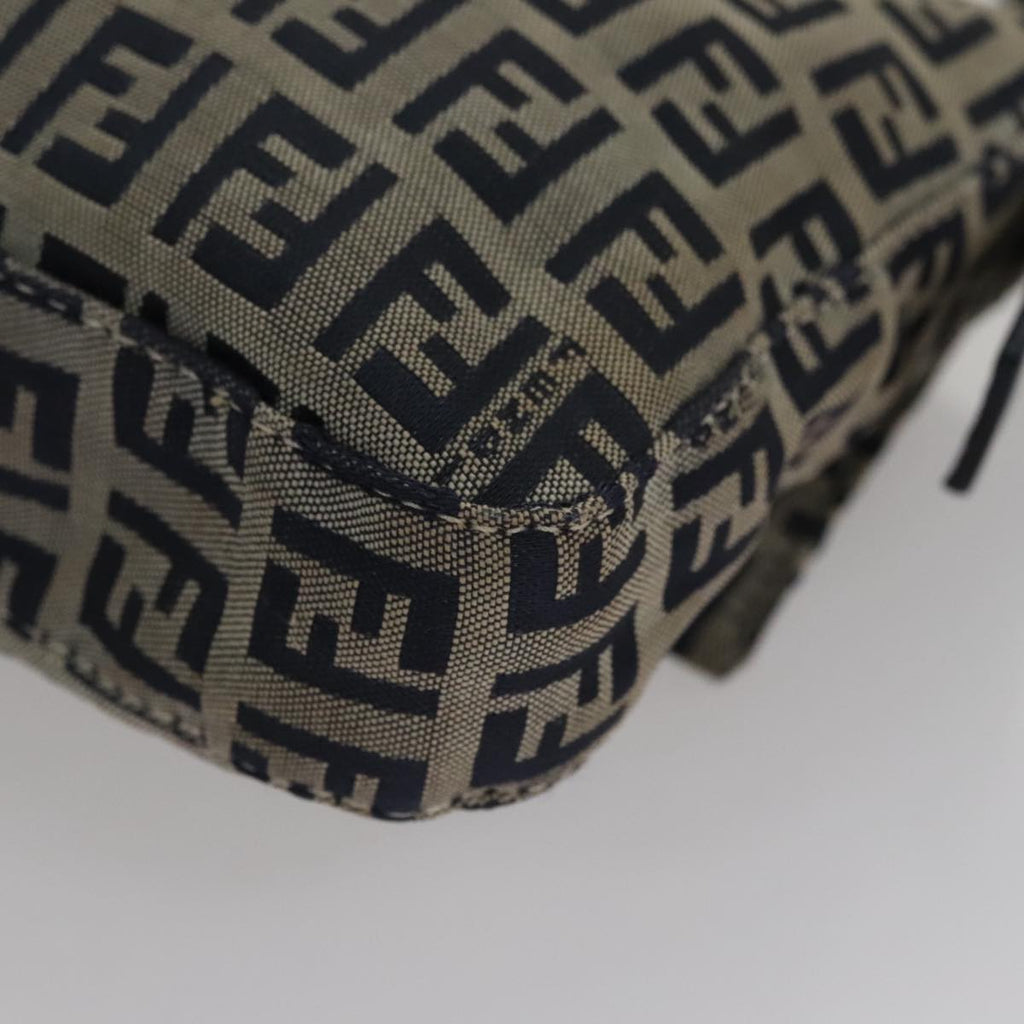 FENDI Zucchino Canvas Mamma Baguette Shoulder Bag Navy ep7212