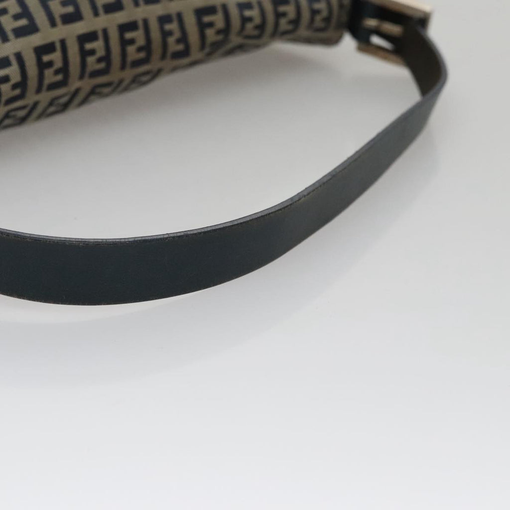 FENDI Zucchino Canvas Mamma Baguette Shoulder Bag Navy ep7212