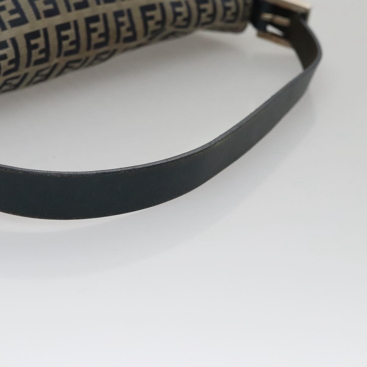 FENDI Zucchino Canvas Mamma Baguette Shoulder Bag Navy ep7212