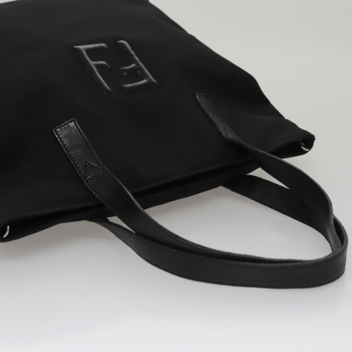 FENDI Hand Bag Nylon 2way Black ep7213