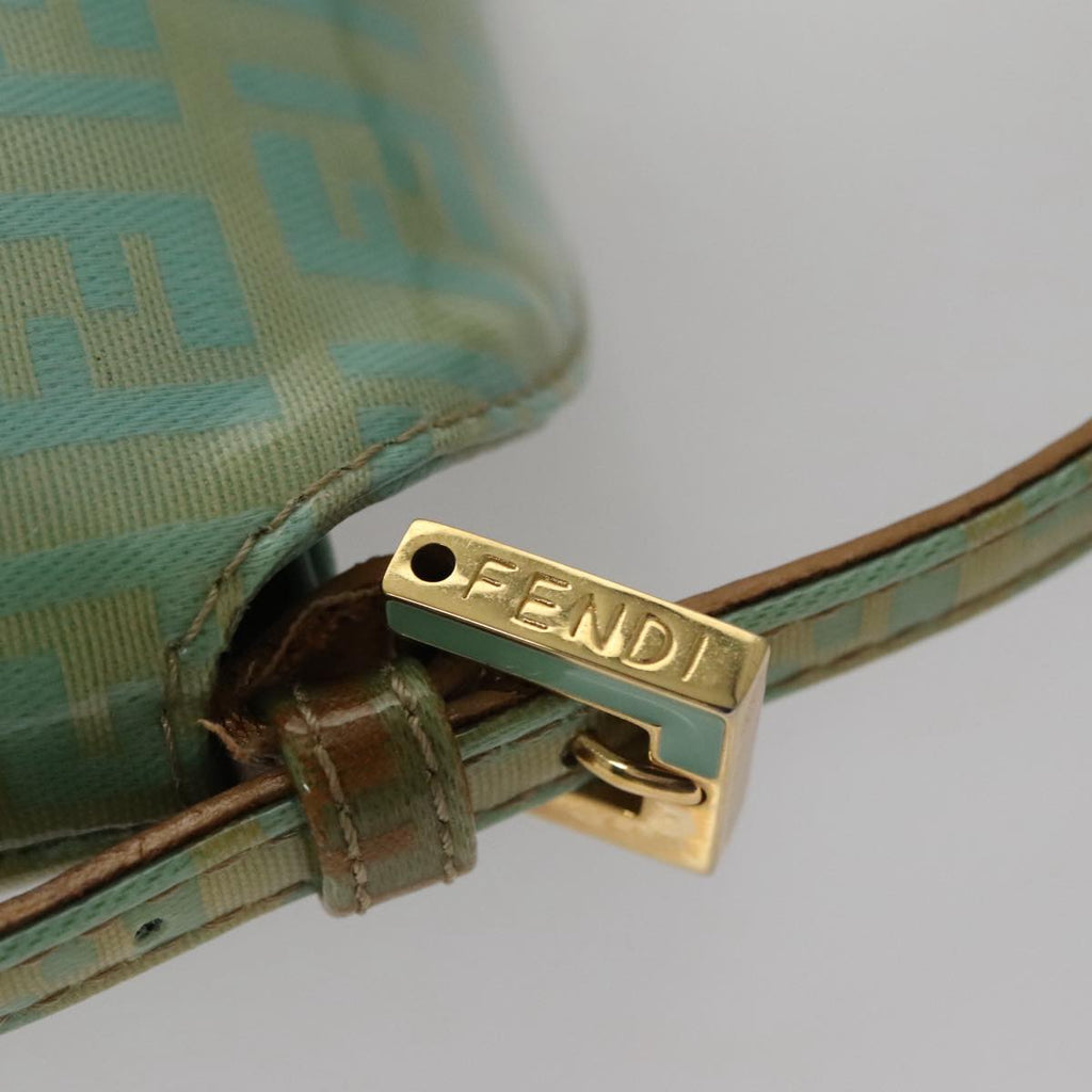 FENDI Zucchino Mamma Baguette Shoulder Bag Coated Canvas Peppermint ep7217