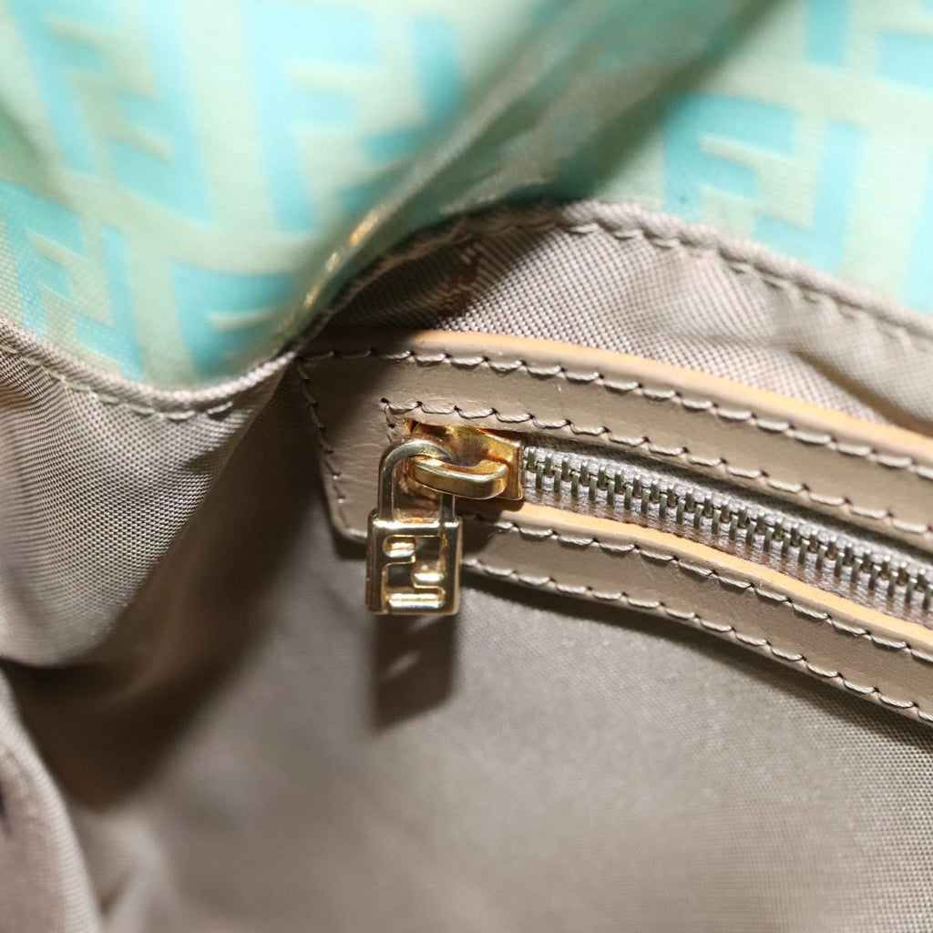 FENDI Zucchino Mamma Baguette Shoulder Bag Coated Canvas Peppermint ep7217