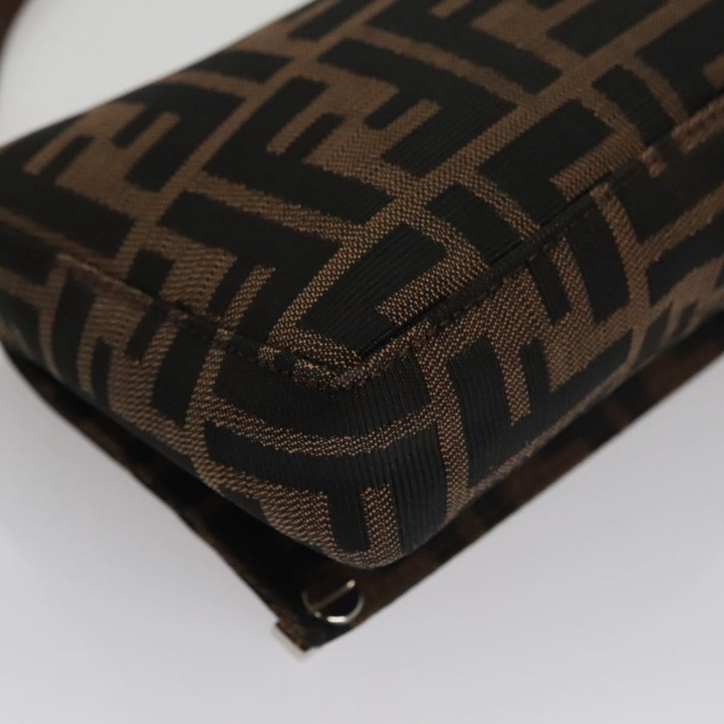 FENDI Zucca Canvas Shoulder Bag Brown ep7236