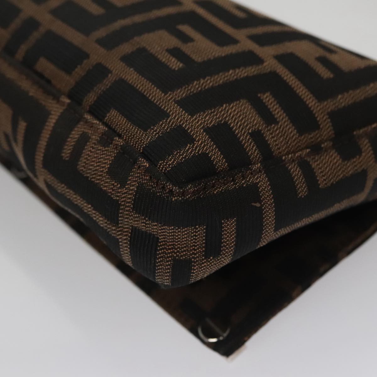 FENDI Zucca Canvas Shoulder Bag Brown ep7236