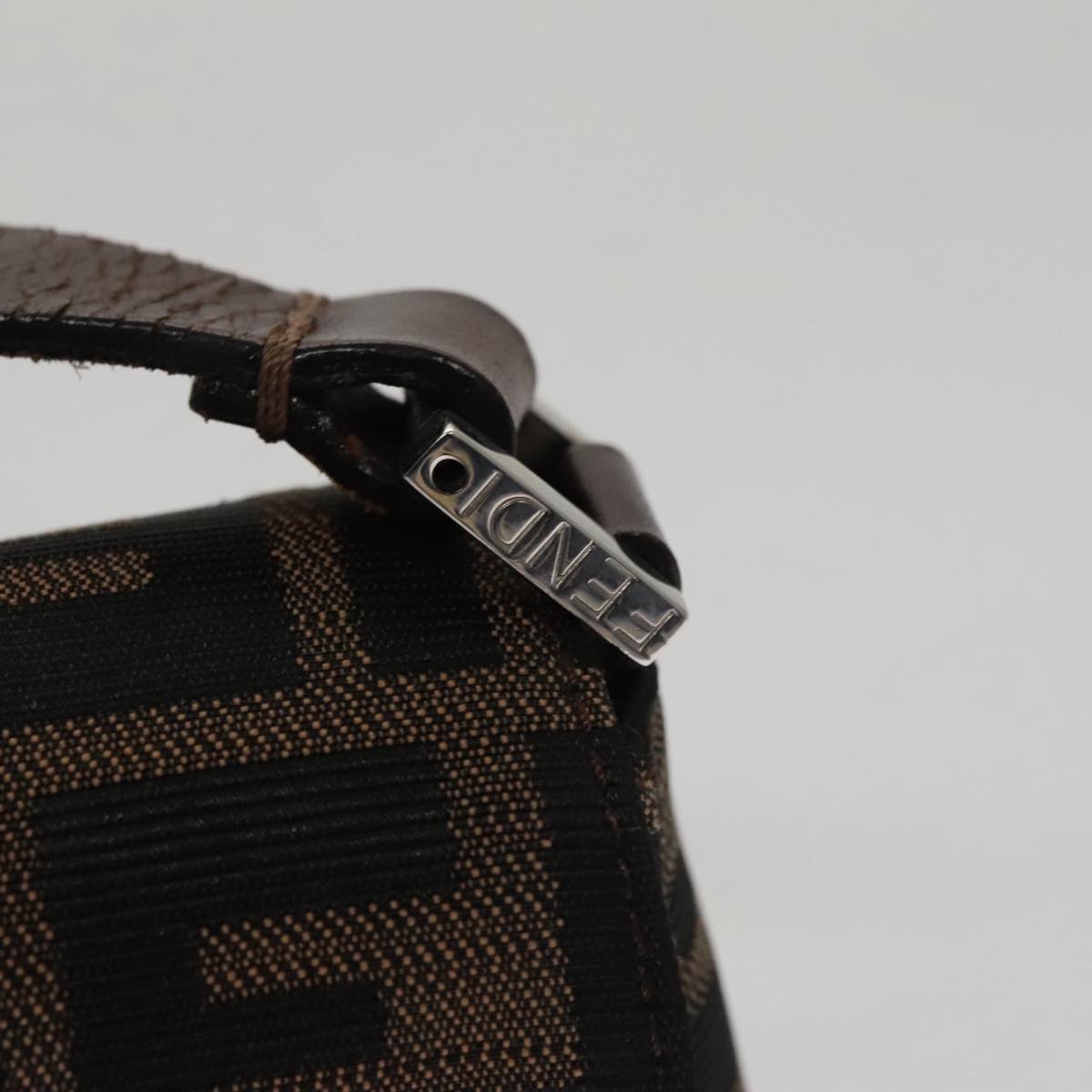 FENDI Zucca Canvas Shoulder Bag Brown ep7236