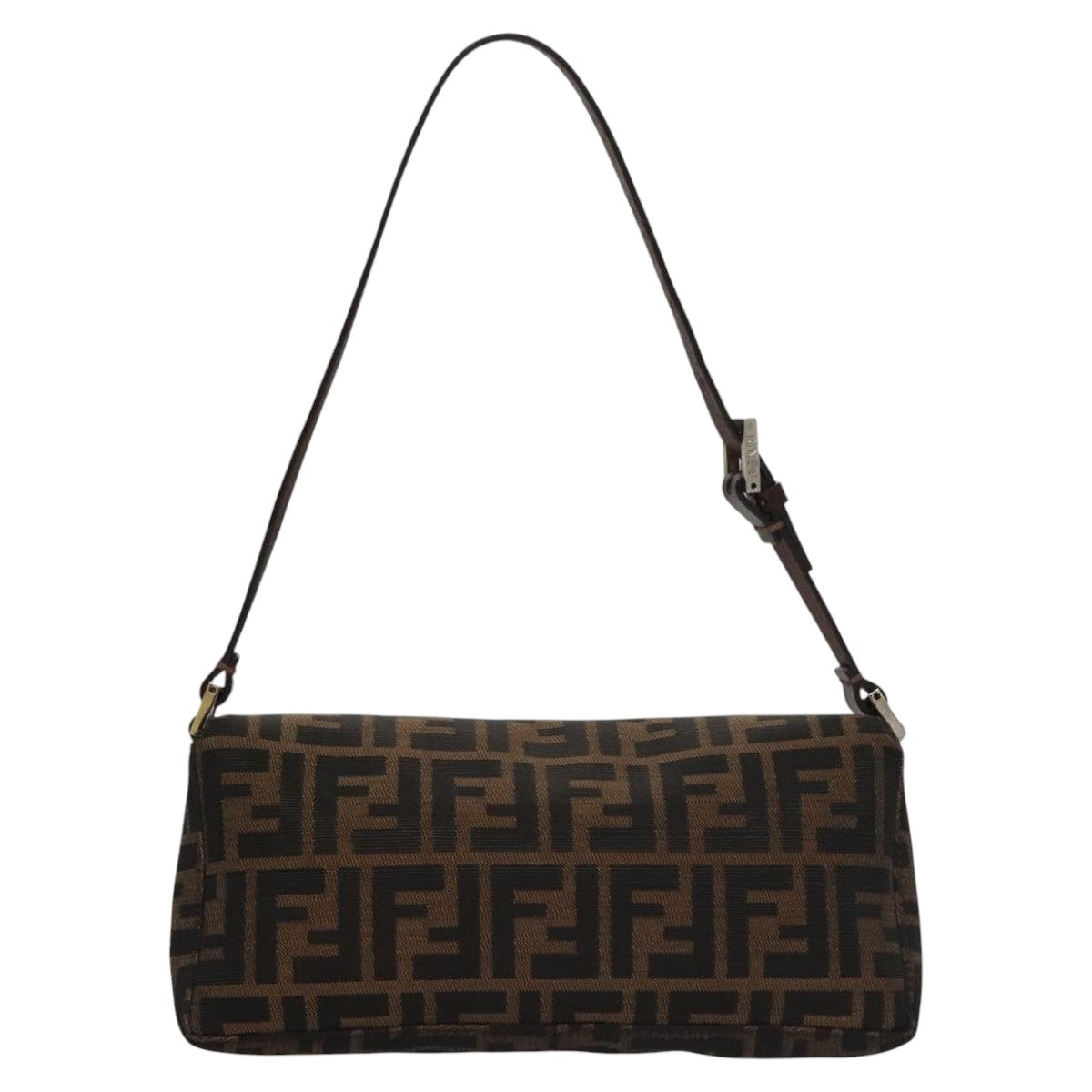 FENDI Zucca Canvas Shoulder Bag Brown ep7236
