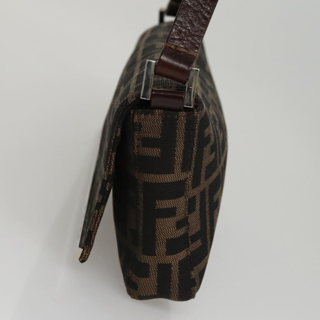 FENDI Zucca Canvas Shoulder Bag Brown ep7236