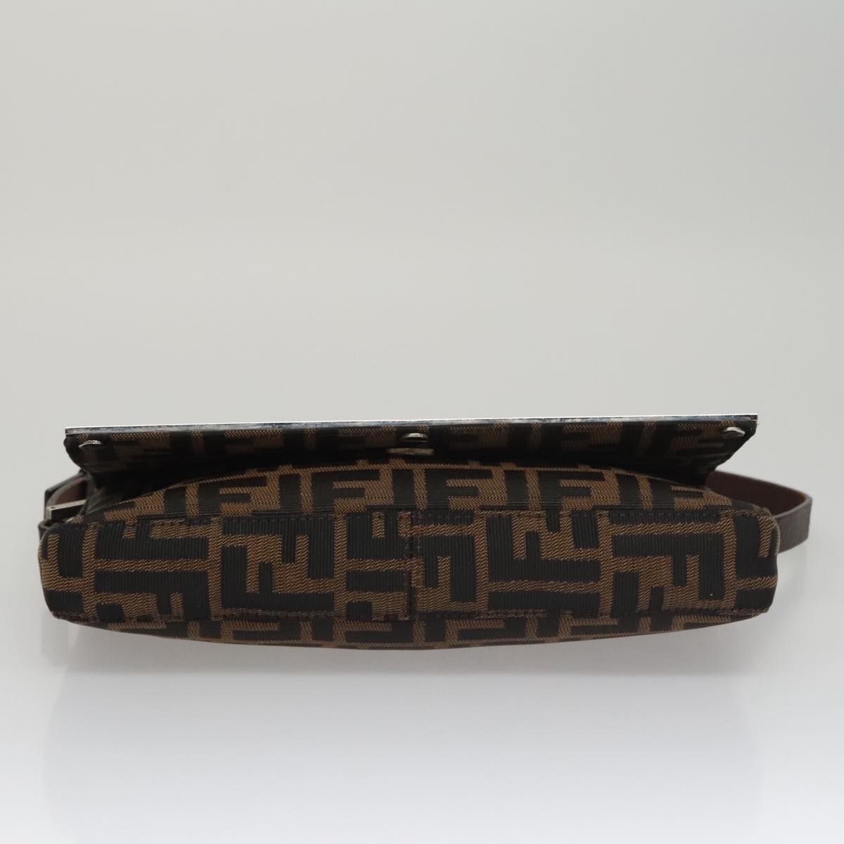 FENDI Zucca Canvas Shoulder Bag Brown ep7236