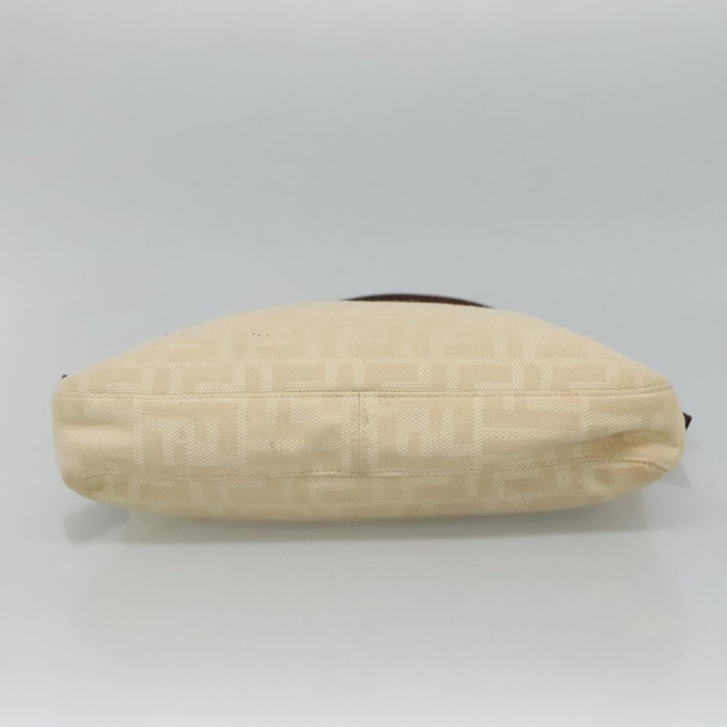 FENDI Zucca Canvas Shoulder Bag Beige ep7339